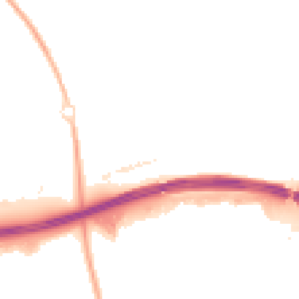 Night-time road noise heatmap for MK6 4BE