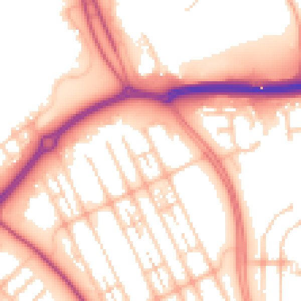 Daytime road noise heatmap for MK6 4HE