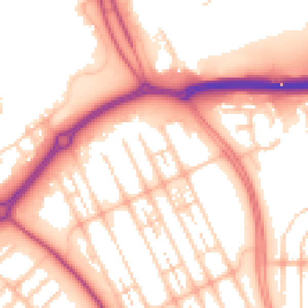 Daytime road noise heatmap for MK6 4HF