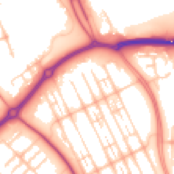 Daytime road noise heatmap for MK6 4HG