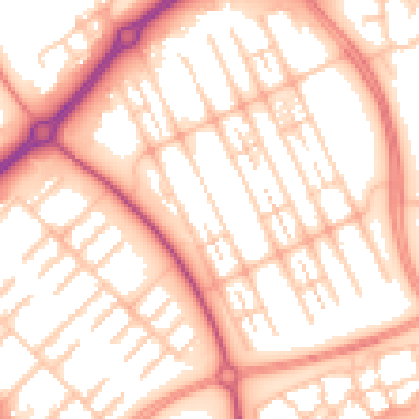 Daytime road noise heatmap for MK6 4HW
