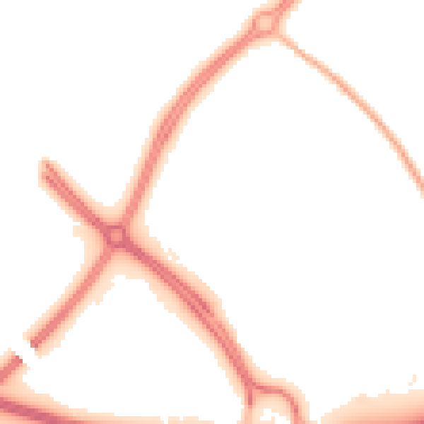 Night-time road noise heatmap for MK6 4LY
