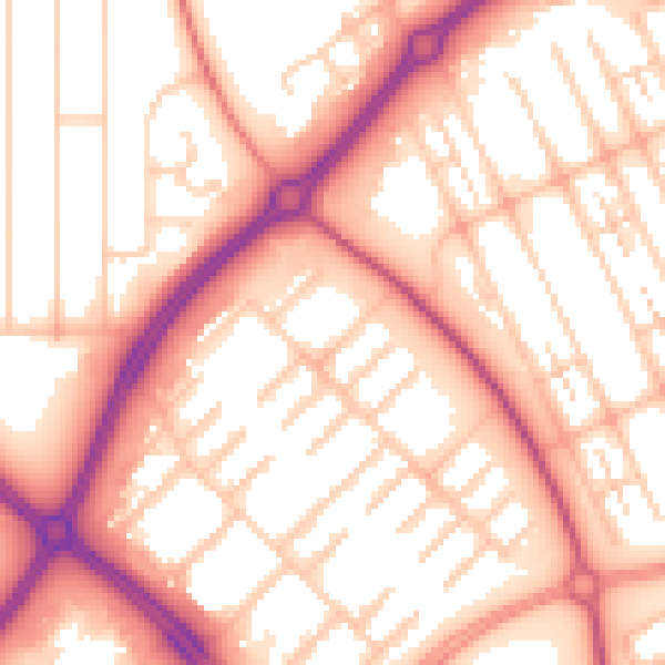 Daytime road noise heatmap for MK6 4NE