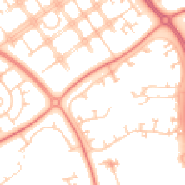 Daytime road noise heatmap for MK6 5AH