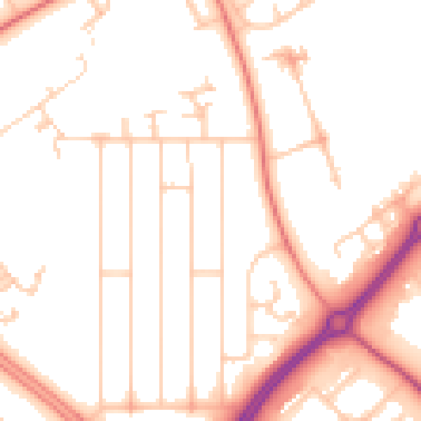 Daytime road noise heatmap for MK6 5DB