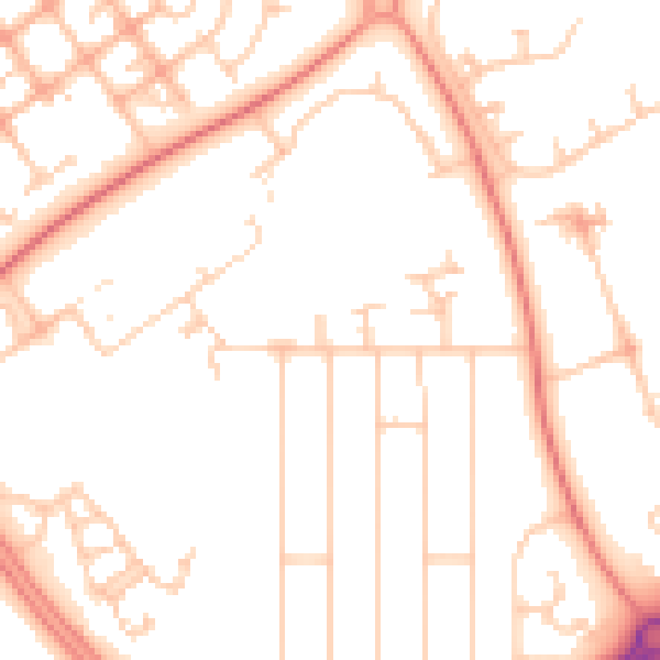 Daytime road noise heatmap for MK6 5HS