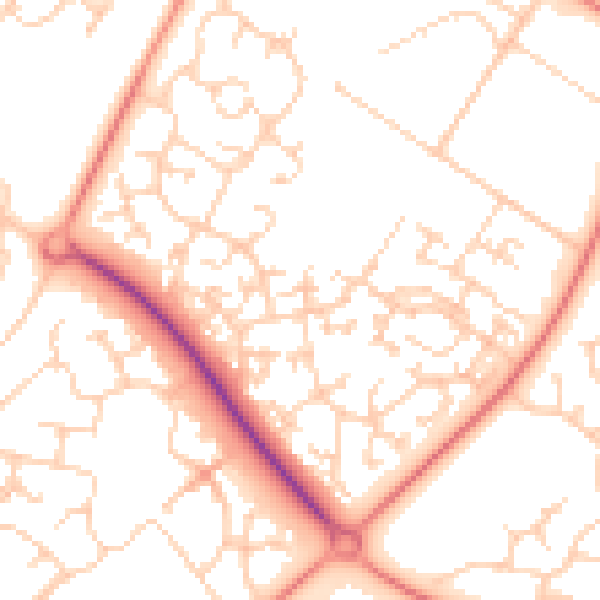 Daytime road noise heatmap for MK8 0BL