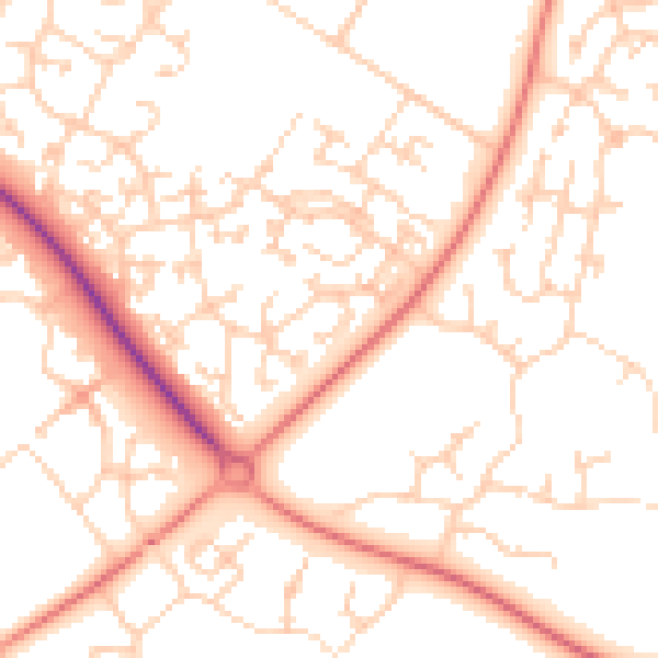 Daytime road noise heatmap for MK8 0DP