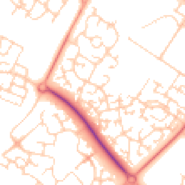 Daytime road noise heatmap for MK8 0DS