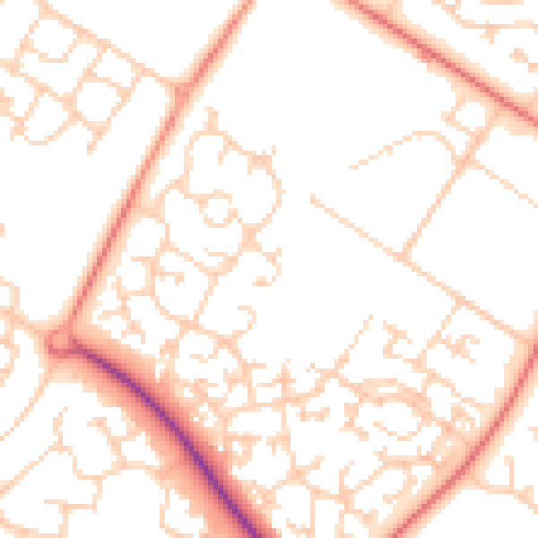Daytime road noise heatmap for MK8 0DT
