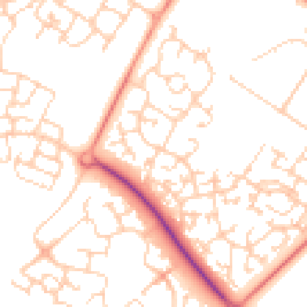 Daytime road noise heatmap for MK8 0DX