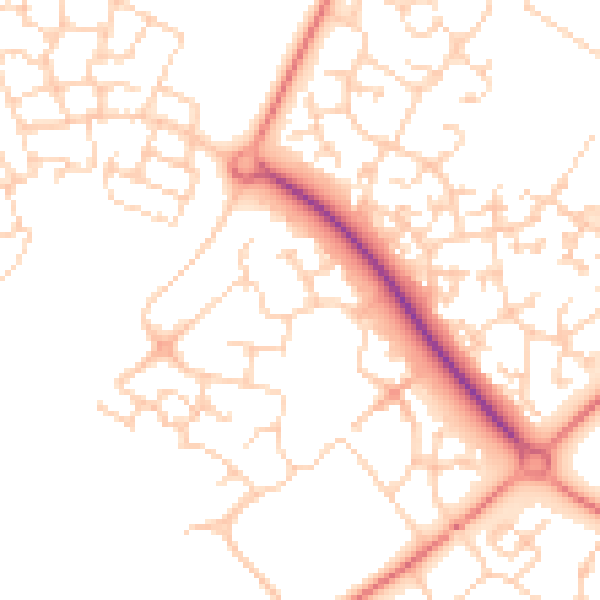 Daytime road noise heatmap for MK8 0NB