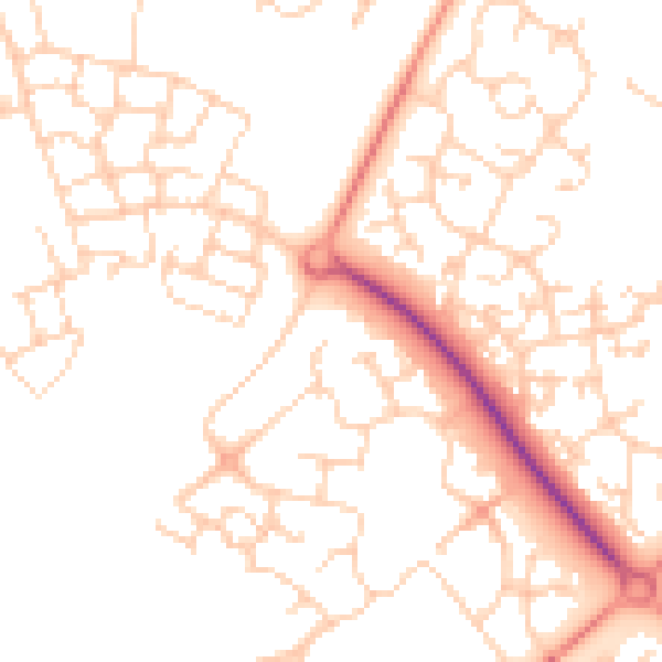 Daytime road noise heatmap for MK8 0ND