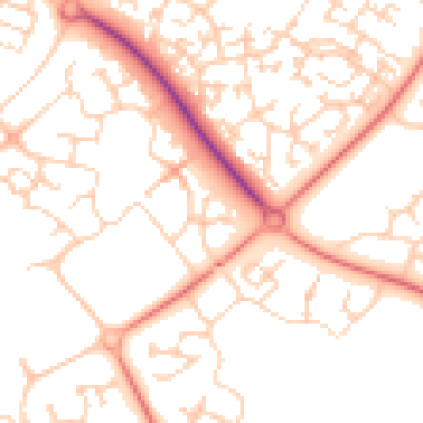Daytime road noise heatmap for MK8 0NF