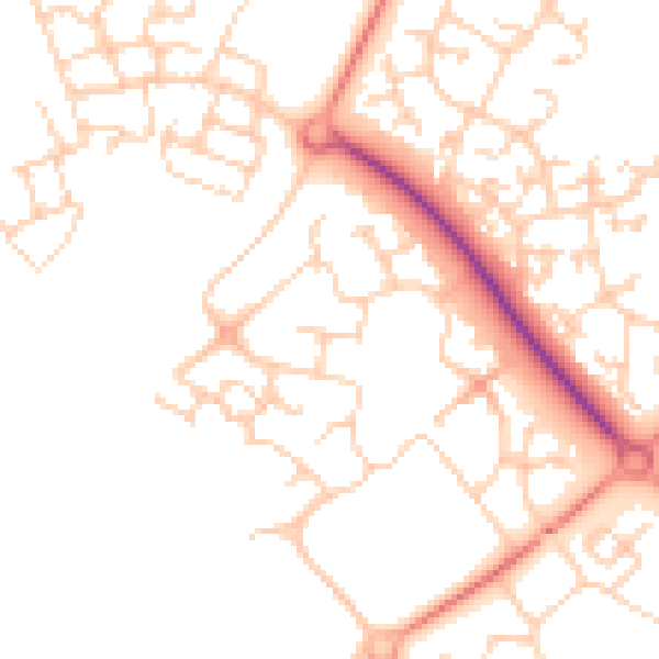 Daytime road noise heatmap for MK8 0NS