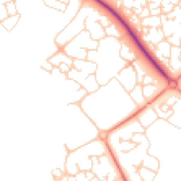 Daytime road noise heatmap for MK8 0NX