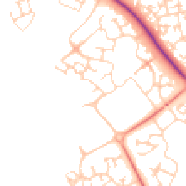 Daytime road noise heatmap for MK8 0NZ