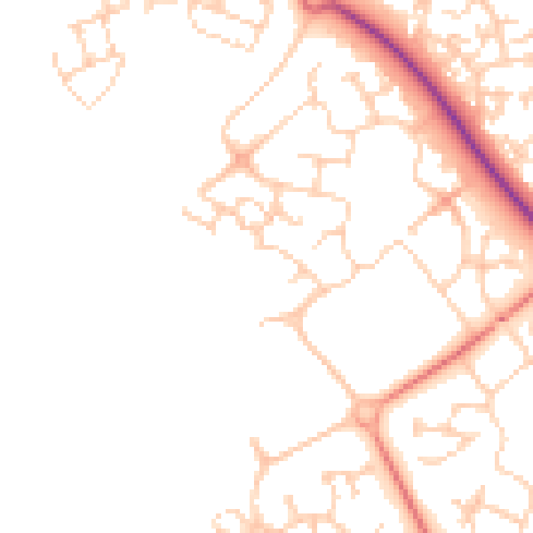 Daytime road noise heatmap for MK8 0PH