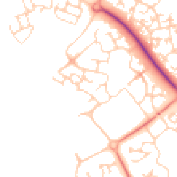 Daytime road noise heatmap for MK8 0PP