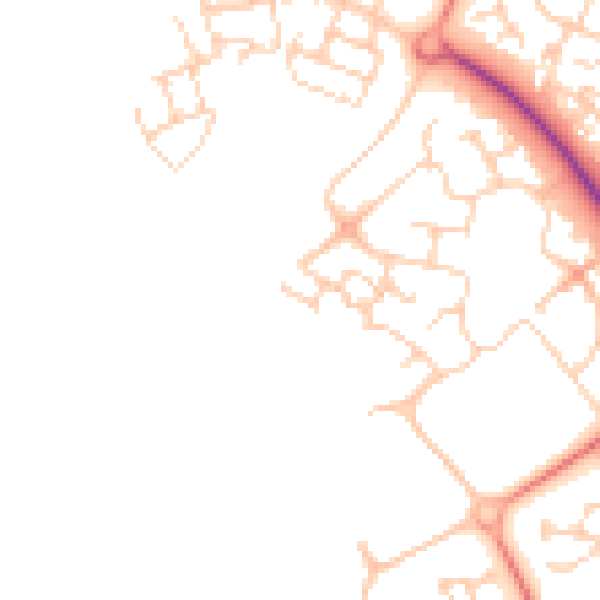 Daytime road noise heatmap for MK8 0PQ