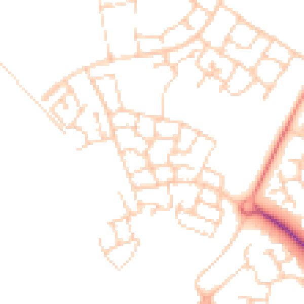 Daytime road noise heatmap for MK8 1BB