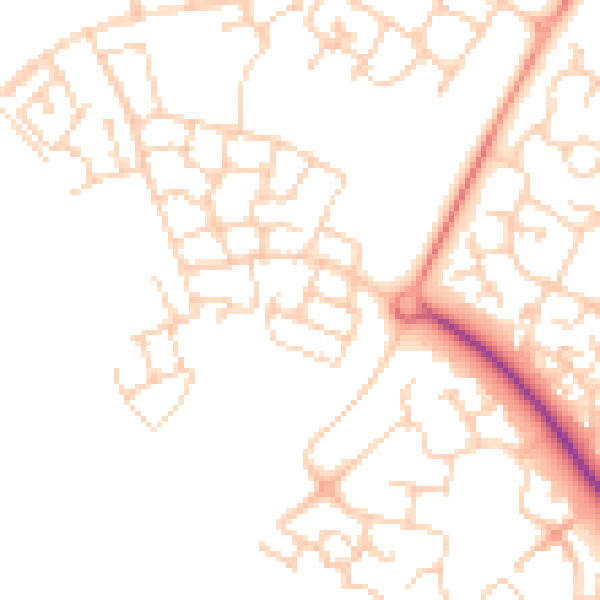 Daytime road noise heatmap for MK8 1BR