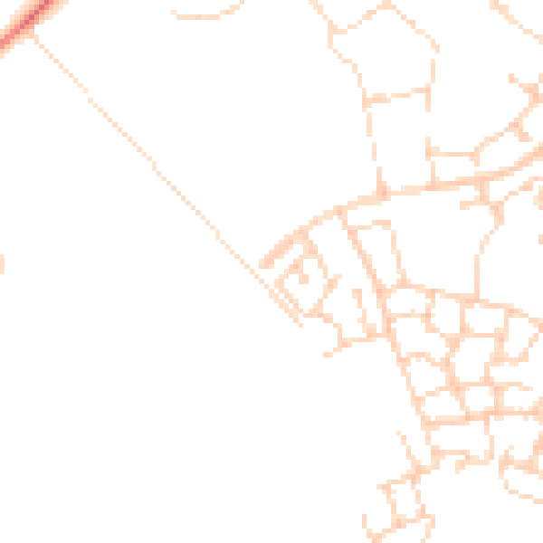 Daytime road noise heatmap for MK8 1BU