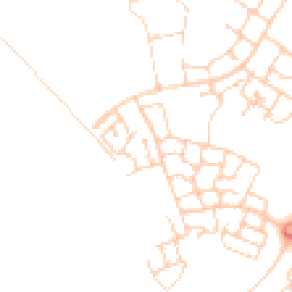Daytime road noise heatmap for MK8 1DG