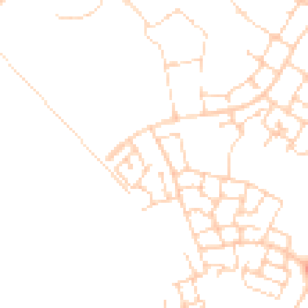 Daytime road noise heatmap for MK8 1DJ