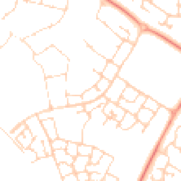 Daytime road noise heatmap for MK8 1DX