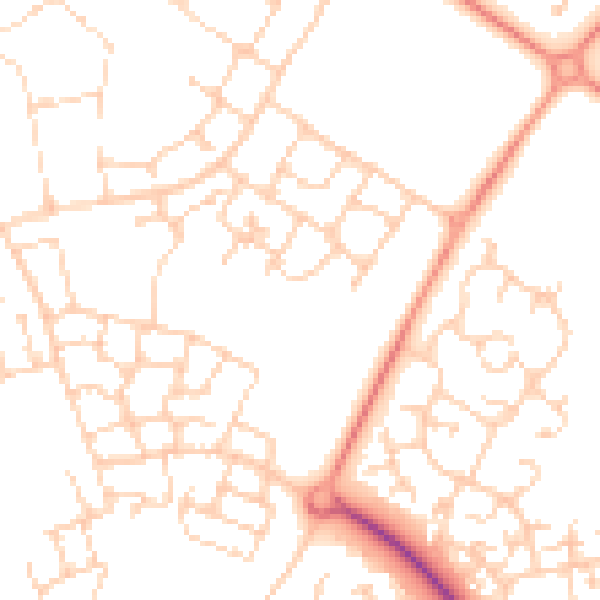 Daytime road noise heatmap for MK8 1EL