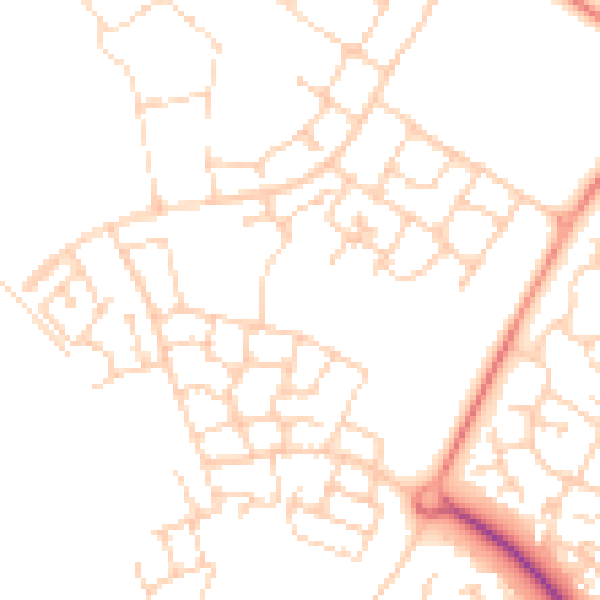 Daytime road noise heatmap for MK8 1EY