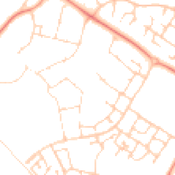 Daytime road noise heatmap for MK8 1FH