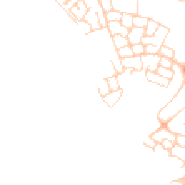 Daytime road noise heatmap for MK8 1FX