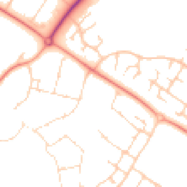 Daytime road noise heatmap for MK8 1GD
