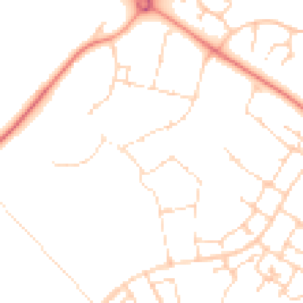 Daytime road noise heatmap for MK8 1GP