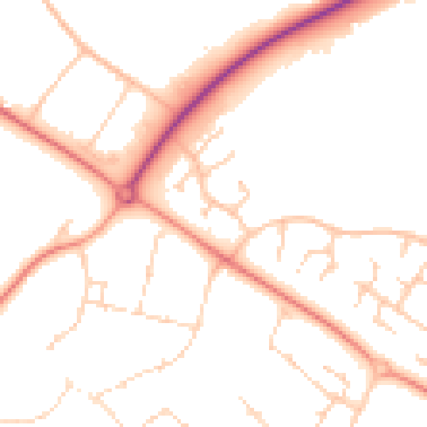 Daytime road noise heatmap for MK8 8AH