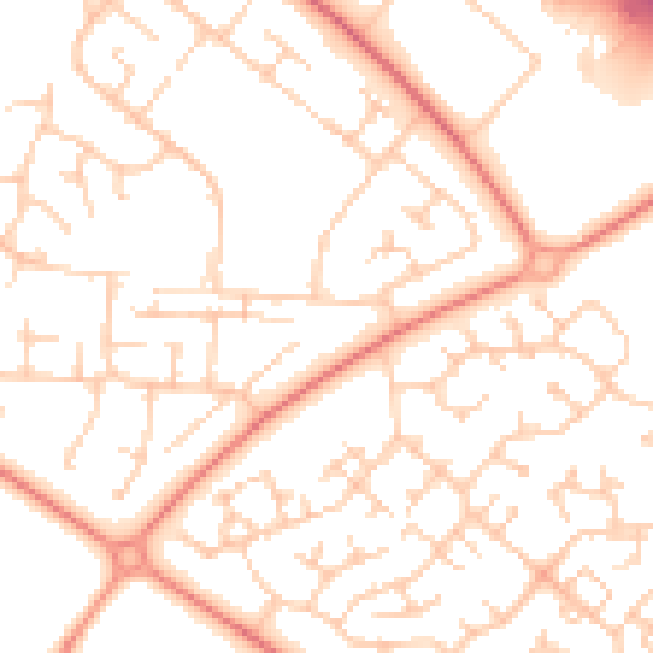 Daytime road noise heatmap for MK8 8HH