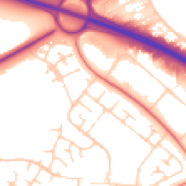 Daytime road noise heatmap for MK8 8HR