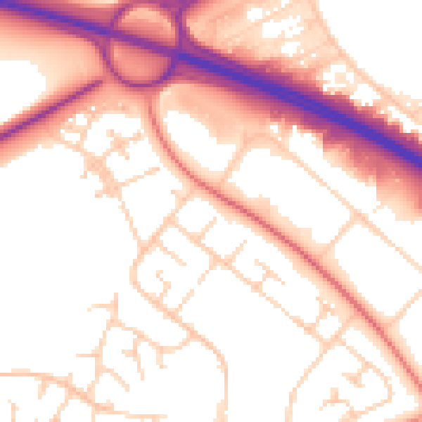 Daytime road noise heatmap for MK8 8HS