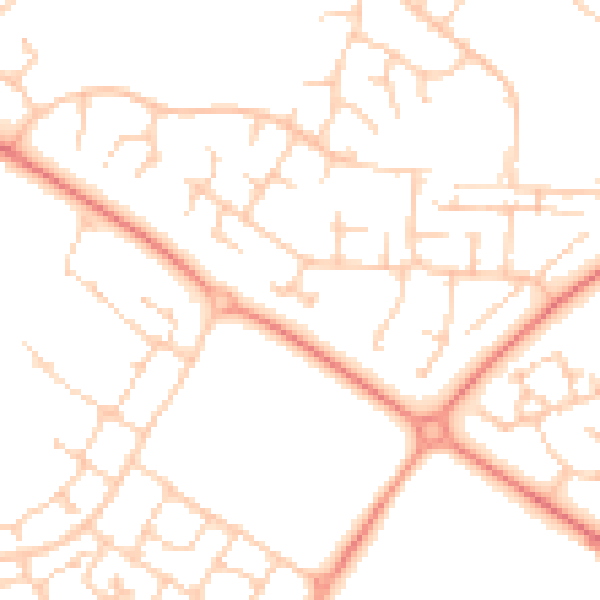 Daytime road noise heatmap for MK8 8LS