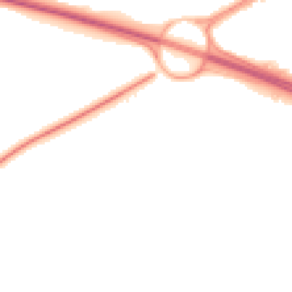 Night-time road noise heatmap for MK8 8NP