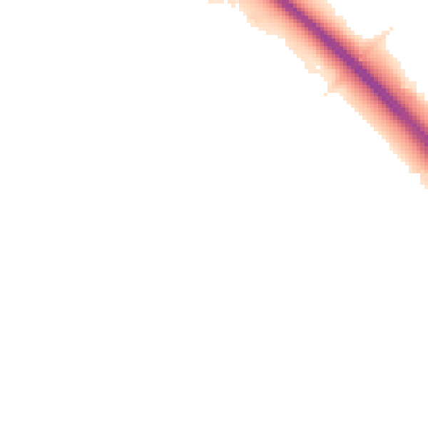 Night-time road noise heatmap for MK8 9EG