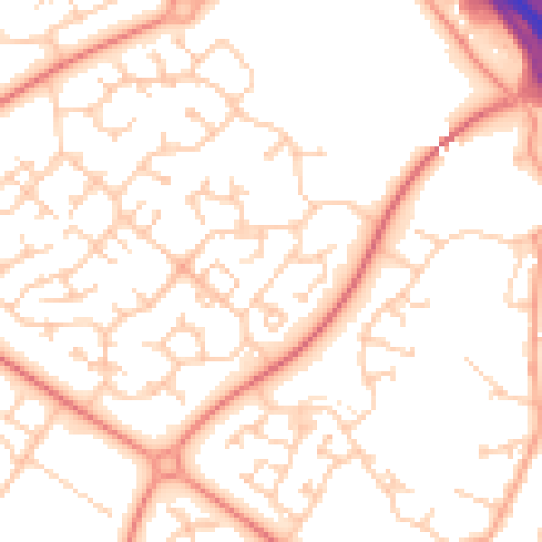 Daytime road noise heatmap for MK8 9EP