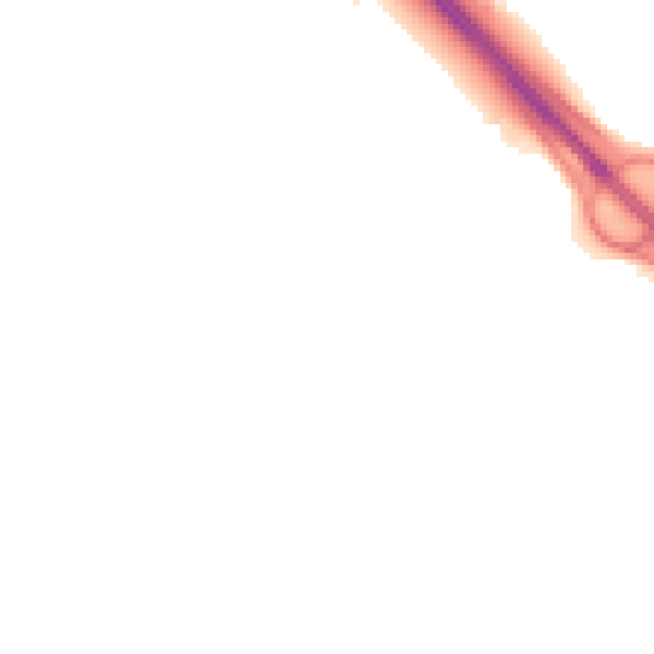 Night-time road noise heatmap for MK8 9EZ