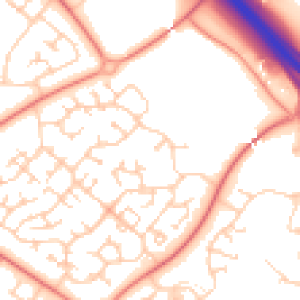 Daytime road noise heatmap for MK8 9HL