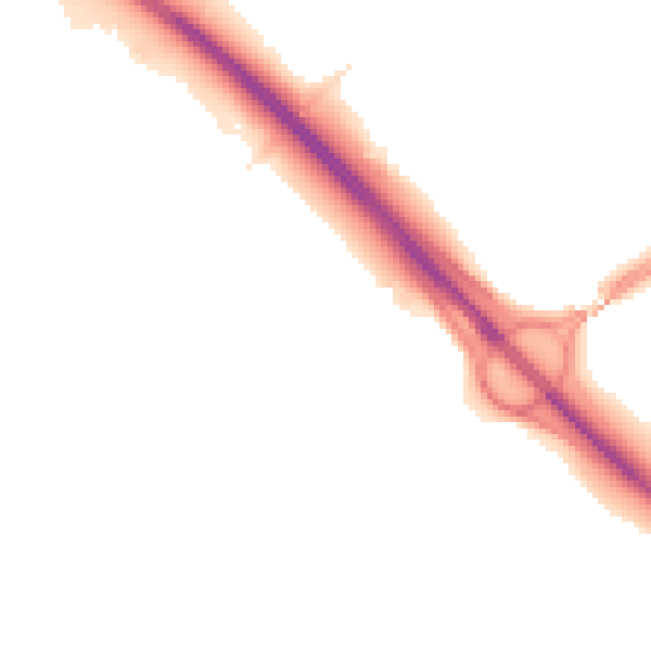 Night-time road noise heatmap for MK8 9LG