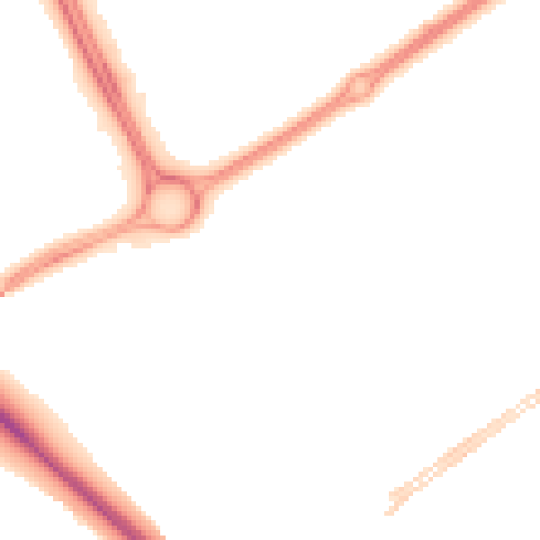 Night-time road noise heatmap for MK9 1AE