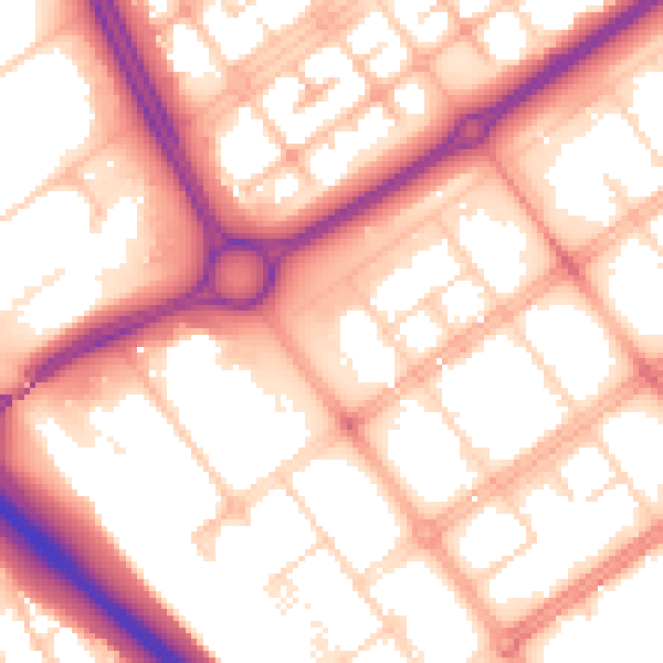 Daytime road noise heatmap for MK9 1AH