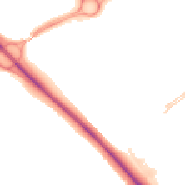 Night-time road noise heatmap for MK9 1AW
